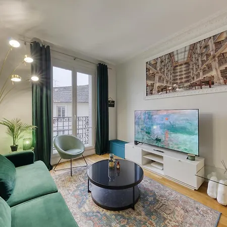 -l'emeraude De Louis Xvi- Ideal Pour Couple-solo-pro 8min De Paris-1min De La Gare Apartment